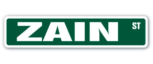 Plaque de rue Zain en plastique robuste 6 po x 24 po