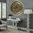 THE GEARS CLOCK Wall Clock with Real Moving Gears IR-LI_ 32 in Round BRASS-ANTIQUE