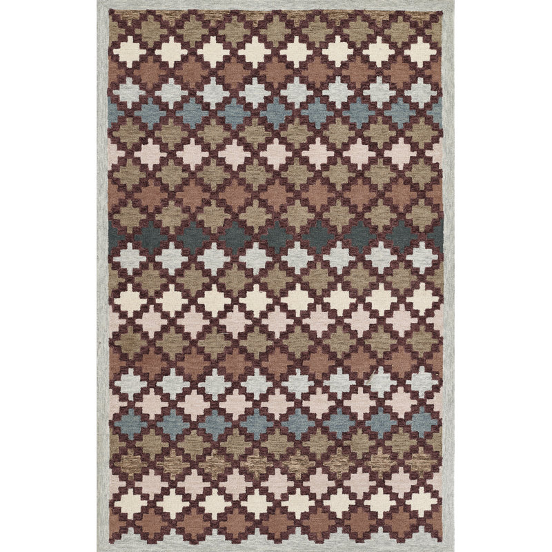 Abbott Hand Tufted Wool Geometric Rug, Rectangle 9' x 12'