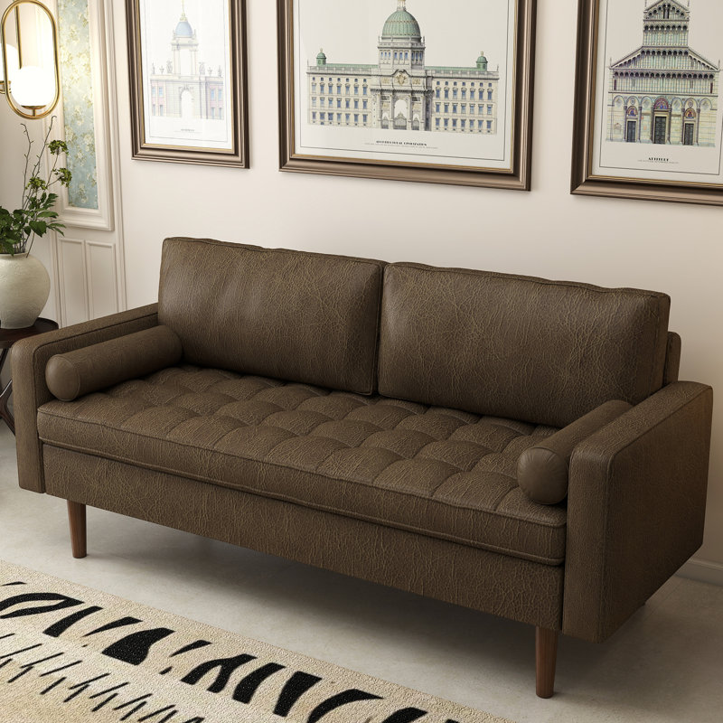 Causeuse Matheny 70 'Mid-Century, Brun foncé