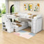 Lit superposé simple en L à 3 tiroirs Jaritsa avec bureau portable et garde-robe-1429943452
