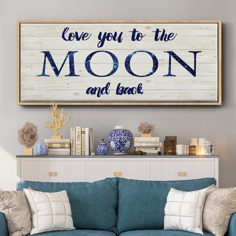 Moon and Back- Framed Canvas