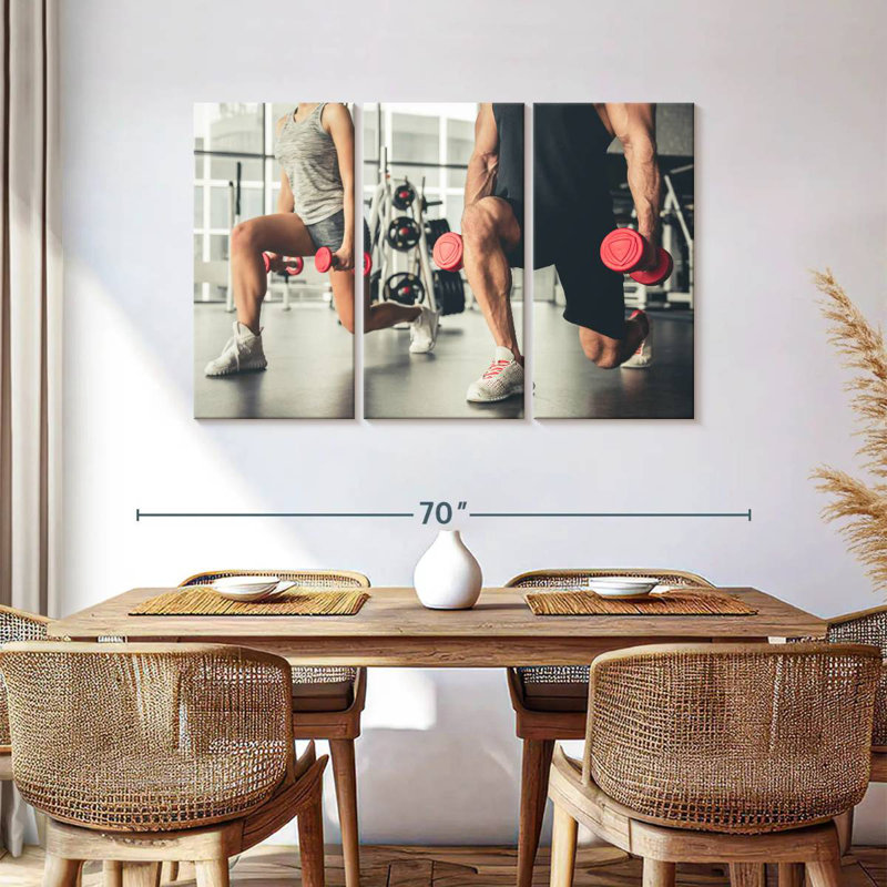 Sireci Lunges Exercise, 36" H x 57" W