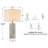 23.25" Grey Table Lamp With Bottom Night Light (Bulb Included) 