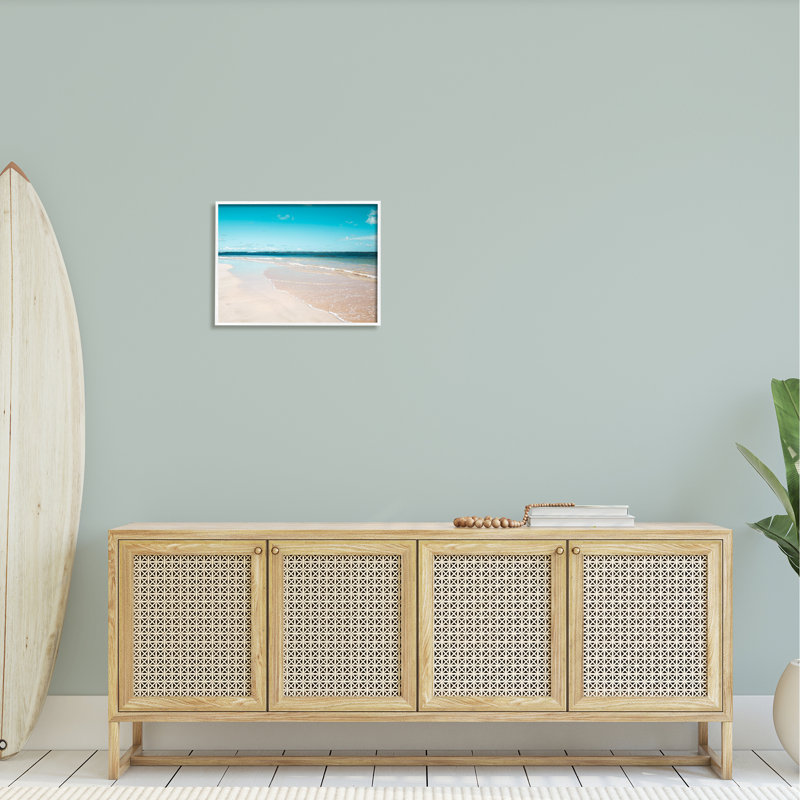 «Vivid», L 20 po x H 16 po, Giclée encadrée blanc bord de mer