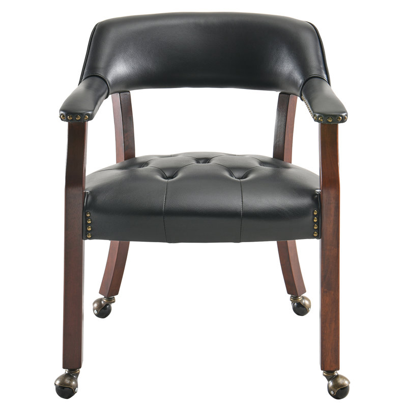 Bentley 35.5cm H Upholstered Armchair, Black, 1