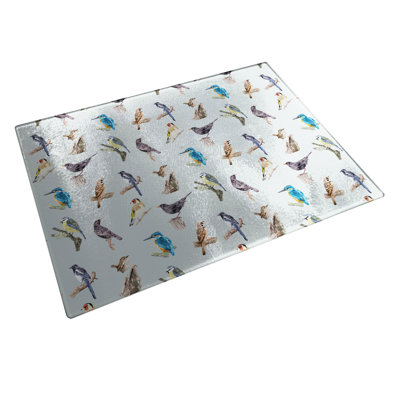 Garden Bird Pattern A4 Textured Chopping B