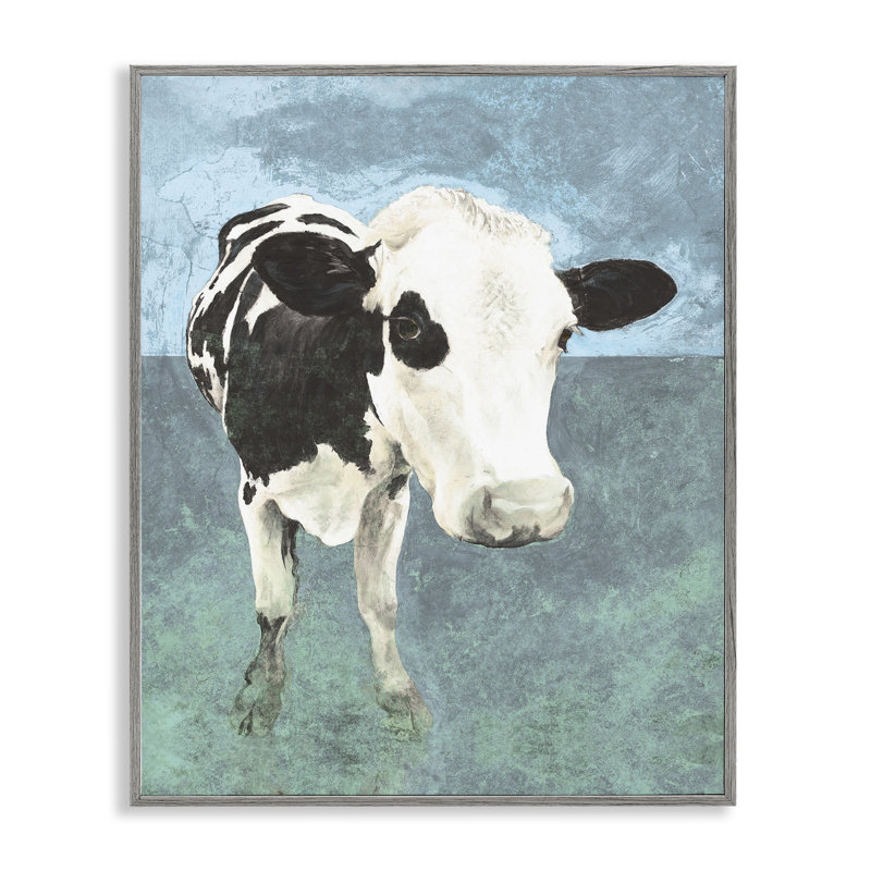 «Simple Farmhouse Cow», estampe numérique par échelle blanche, Estampe numérique Farmhouse, H 20 po x l 16 po
