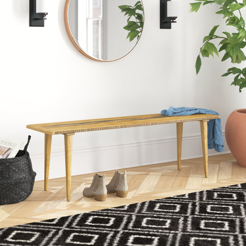 Rabideau Solid Wood Bench, Brown