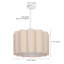 Luminaires suspendus géométriques 1 lumière beige-1859850559