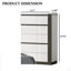 Poignées de tiroir dissimulées de style contemporain 1Pc avec glissières à roulement à billes à finition ultrabrillante accents métalliques blanc et métallique