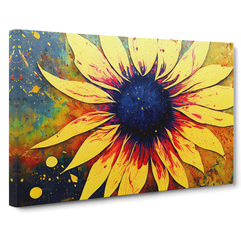 Sunflower Splash Vol.2 Abstract - Wrapped Canvas, 35cm H x 50cm W x 3cm D
