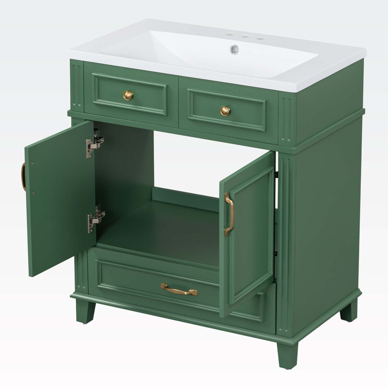 Armoire de salle de bain Temica, Vert
