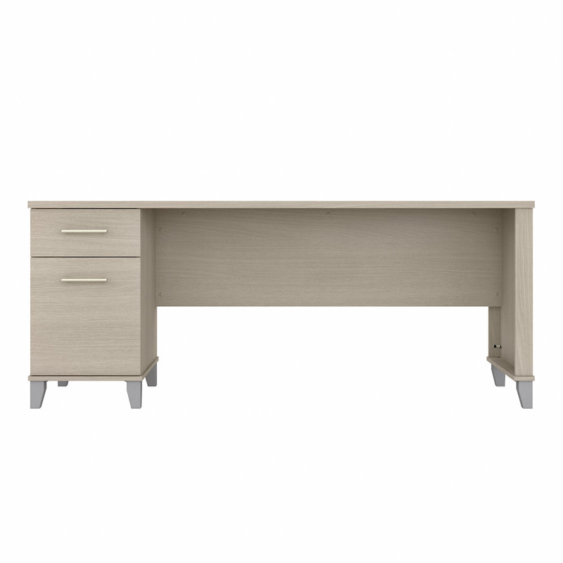 Bureau 72W avec tiroirs en chêne sable, Chêne sable