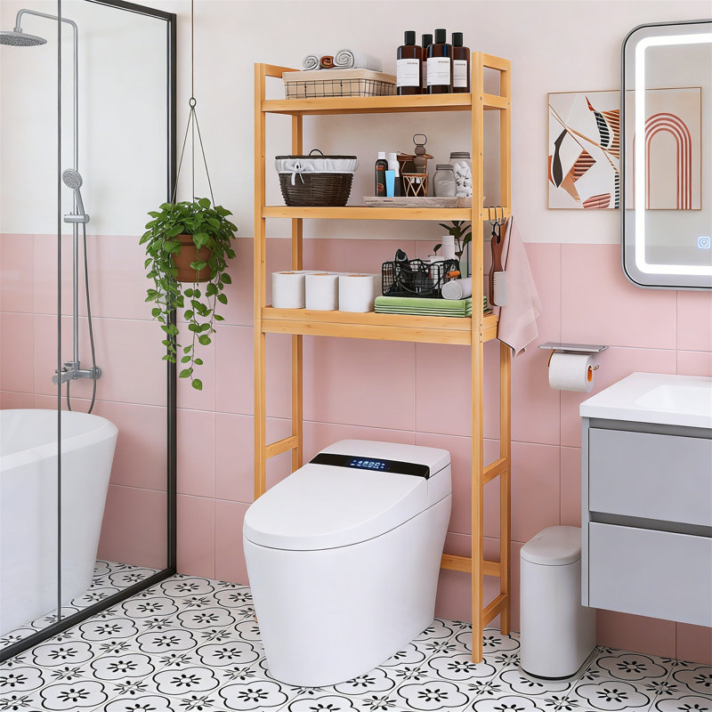 Nickesha Bamboo Freestanding Over-the-Toilet Storage