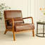 Ihar Faux Leather Accent Chair-1507149328
