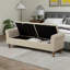 Banc de rangement rembourré capitonné avec double couvercle-632296745