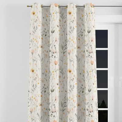 Boho Blackout Curtains - Floral Azharia Grommet Curtain - 1 Panel