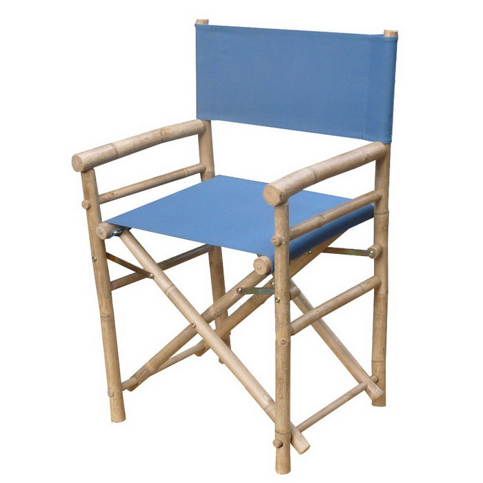 Chaise de réalisateur pliante Laseter, Bleu marine