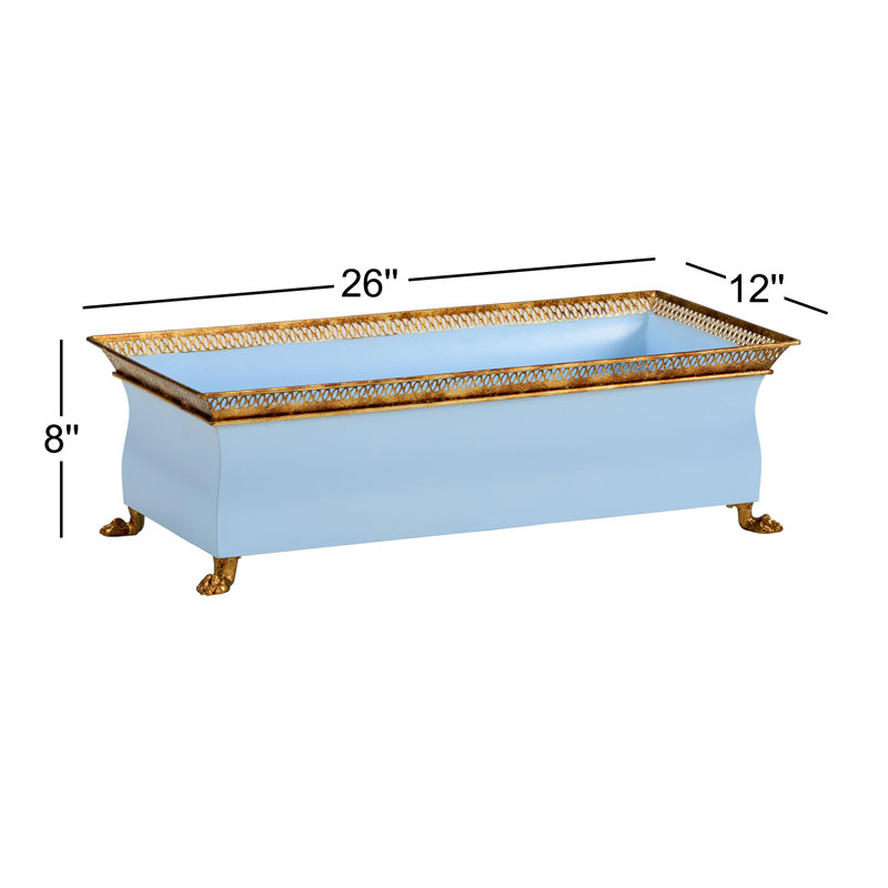 Metal Planter, Blue