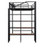 Lit mezzanine simple en métal avec tablette supérieure et échelle de rangement latérale-1619151896