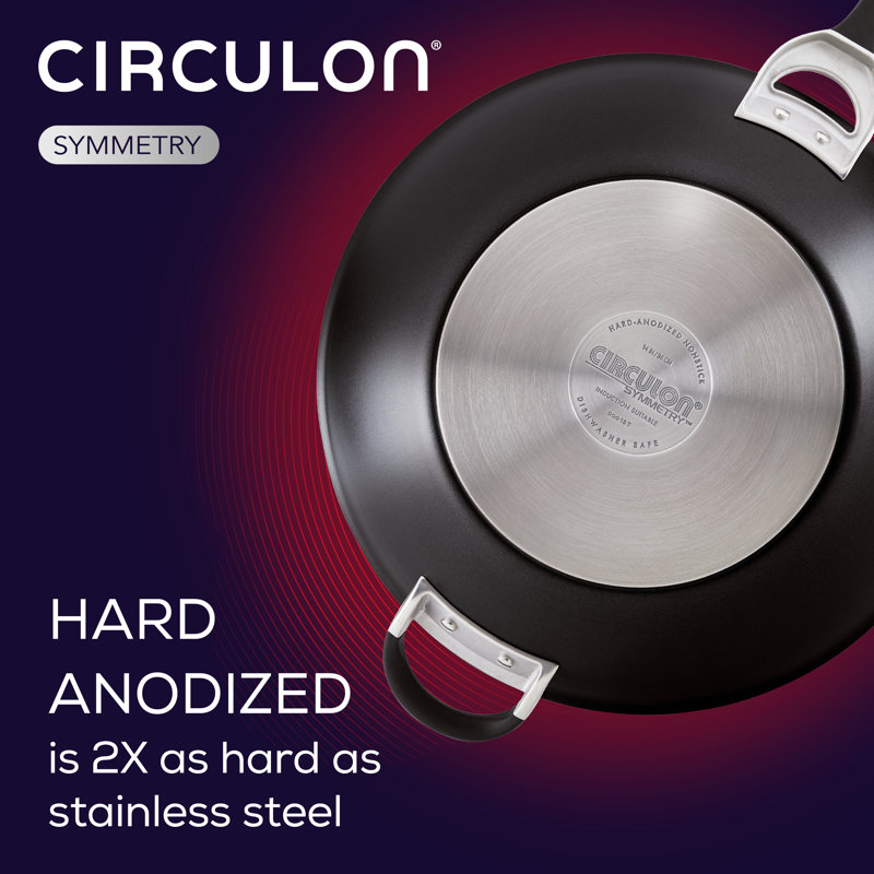 Circulon Symmetry Hard Anodized 14" Stir Fry Pan with Helper Handle - Thumbnail 3