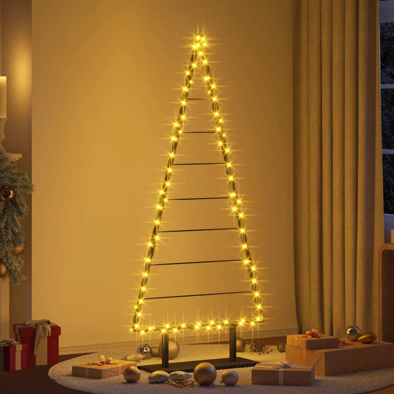  Metal Christmas Tree with Stand steel, Black, 5.91' H