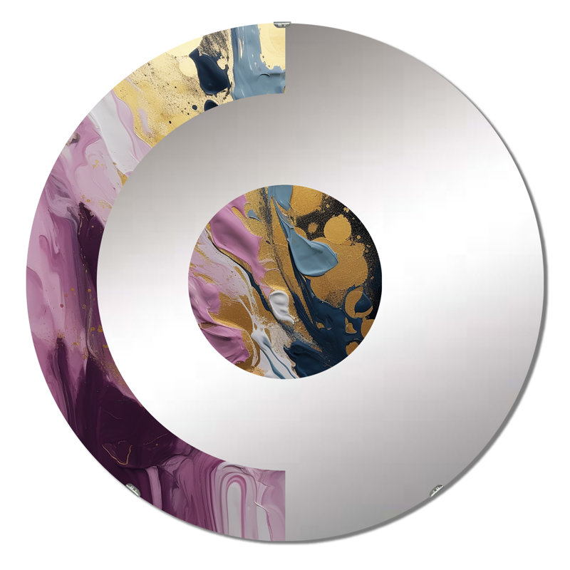 Achernar - Miroir mural demi-cercle, 23,6 po x 23,6 po