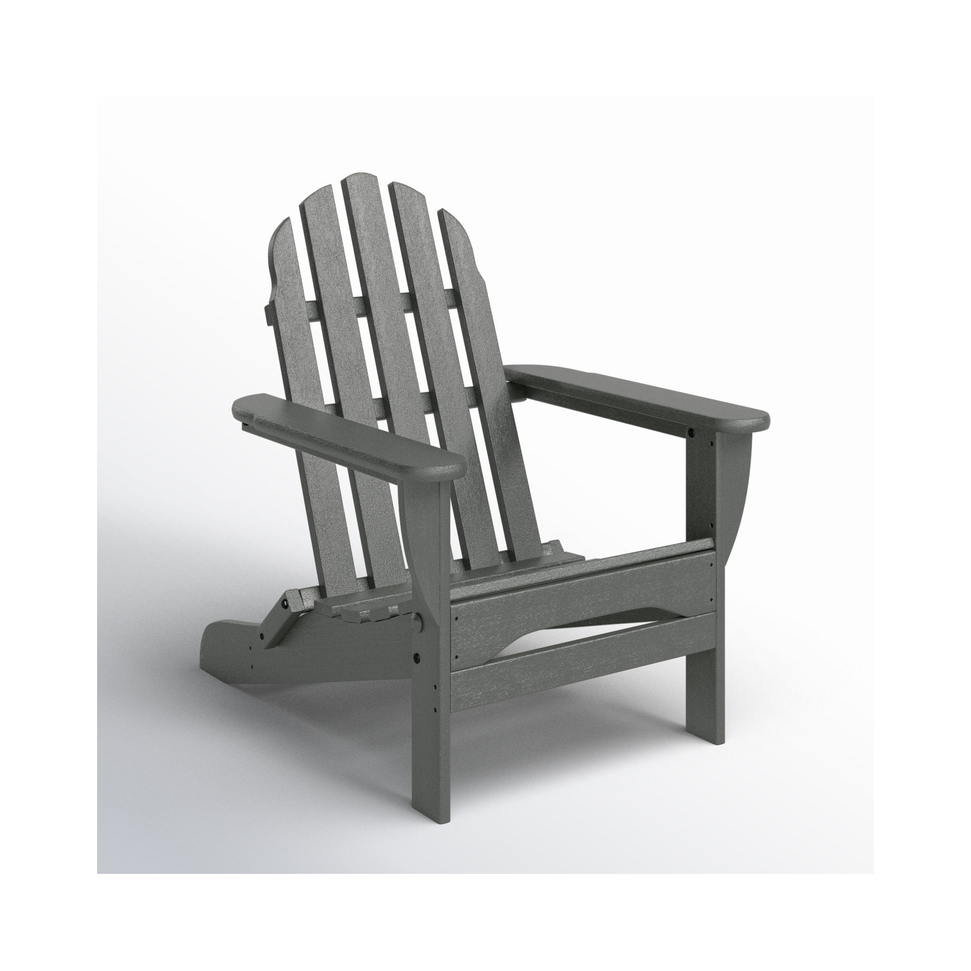 POLYWOOD Classic Adirondack Folding Adirondack Chair, Slate Gray
