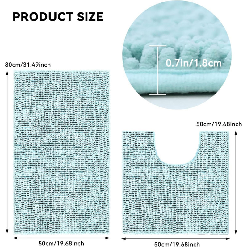Bath Mat, Light Blue