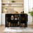 Fluted Kitchen Island with Drop Leaf-382546423