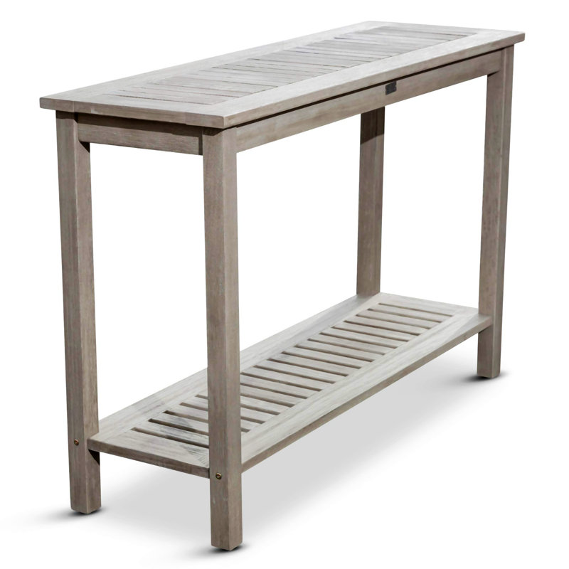 Eucalyptus Console Table,Entryway table,Hoyer table with two shelves, Gray