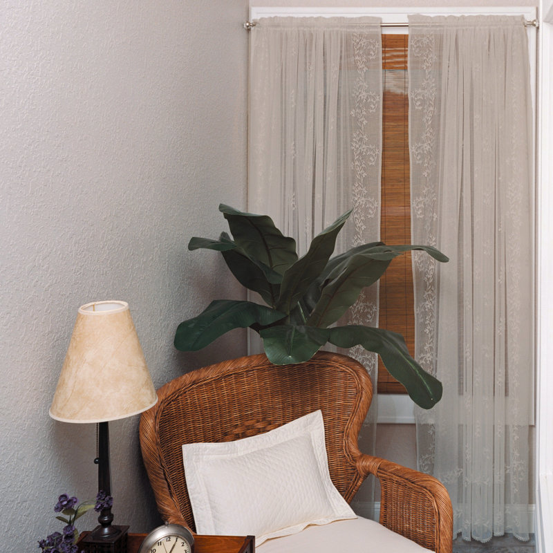 Omri 100% Polyester Sheer Curtain Single Panel, 60" W x 96" L