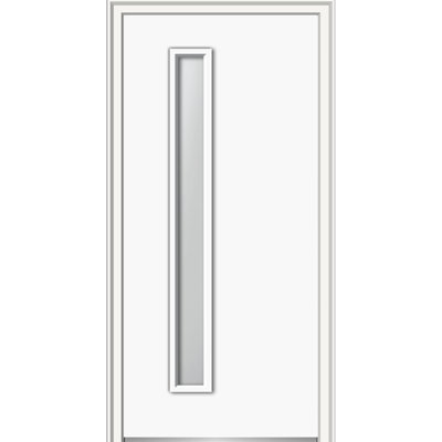 Porte d'entrée pré-suspendue à 1 lumière en acier peint 1 lumière