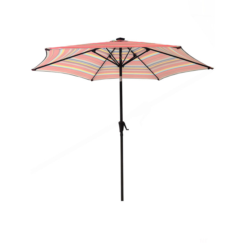 Parasol 9 pi avec motif Light léger, Red Striped