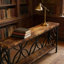 Table basse, canapé industriel, console à 2 niveaux-1046802718