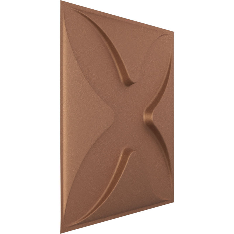 Panneau mural décoratif 3D en cuivre vieilli l 19 5/8 po x H 19 5/8 po Austin (recouvre 2,67 pieds carrés), Cuivre vieilli