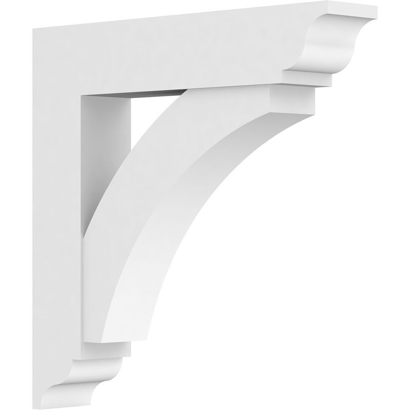 Standard Thorton Architectural Grade PVC Bracket with Traditional Ends, 30"H x 5"W x 30"D