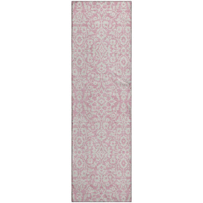 Premium Machine Washable Prisco Pink Rug