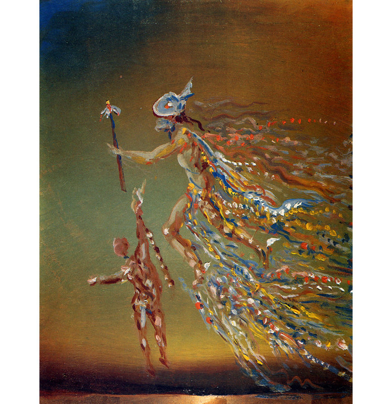 «Hermes» par Salvador Dali, toile tendue avec châssis, H 48 po x l 33 po