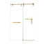Porte de douche coulissante simple sans cadre de 56 à 60 po x H 76 po, verre trempé de 5/16 po (8 mm) et quincaillerie en acier inoxydable