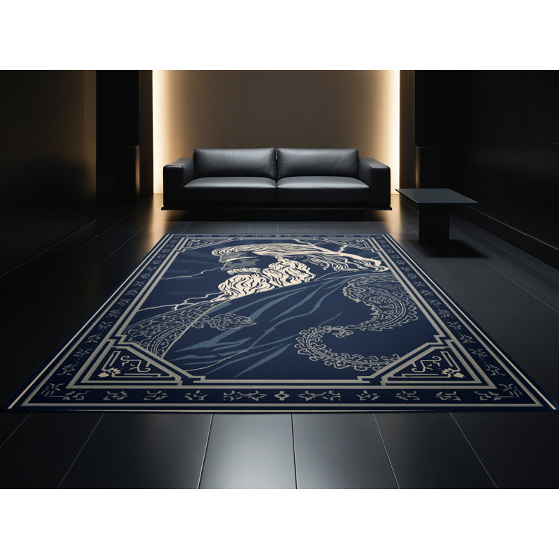 Tapis oriental gris lavable à la machine Pavlo, 7 x 10