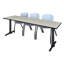 Table de formation Neyland Cain T-Base et 3 chaises empilables-32520360-32520364