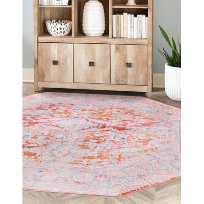 Tapis oriental rouge / gris