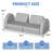Kids Couch, 12pcs Modular Toddler Couch With 4 Arches And 2 Triangular Cushions, Fold Out Kids Couch For Playroom, Bedroom