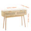 Console en rotin naturel avec rangement spacieux et design multifonctionnel