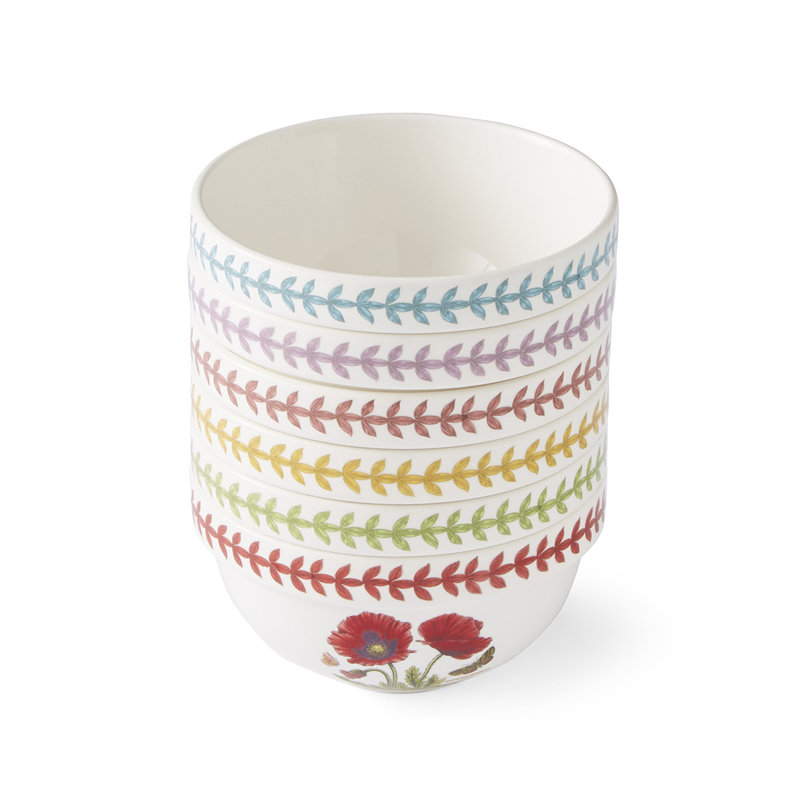 Botanic Garden Meadow Set Of 6, 5" Stacking Bowls, Assorted