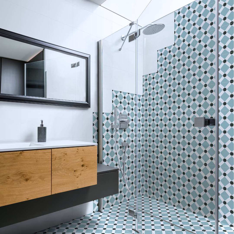 Nova Star 10" x 10" Porcelain Patterned Wall & Floor Tile