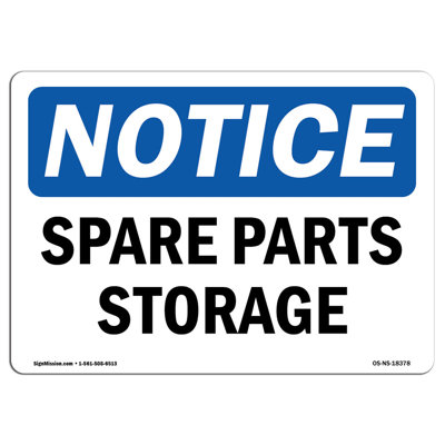 Spare Parts Storage Sign