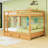 Queen Wood Bunk Bed With Trundle-1780627881